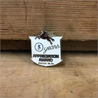 Original Vacuum Oil Co 5 Years Appreciation Badge