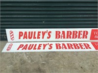 Pair of Original "Pauley's Barber" Lightbox Lenses