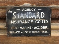 Original Standard Insurance Tin Sign
