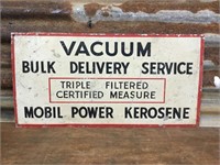 Original Vacuum Bulk Delivery Mobil Tin Sign