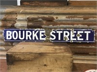Bourke Street Enamel Street Sign Simpson & Son