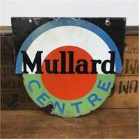 Mullard Radio Centre Double Sided Enamel Sign