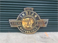 Indian Motorcycle Riders Group Fibreglass Sign