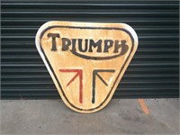 Triumph Motorcycle Fibreglass Rustic Sign