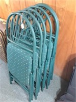 6 metal folding chairs