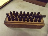 Steel Alphabet Punche  1/8" in Wood Box - Complete