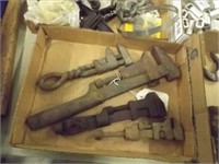 (4) Antique/Vintage Pipe Wrenches
