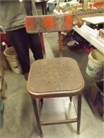 Vintage Metal Shop Chair -- Great Shape