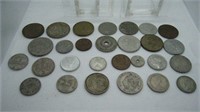 Lot of 28 Assorted Foreign Coins