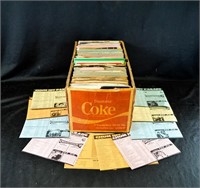 BOX FULL '45 RECORDS & 1960's CHUM HIT CHARTS 4