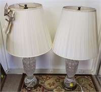 Pair of 2 Crystal Table Lamps