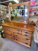 Large Dresser w/ Mirror & Full Sized Bed