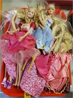 Tray Lot of Assorted Barbies, Kid Kope, Mattel,