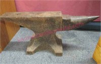 Antique Hay-Budden iron anvil (155-lbs)