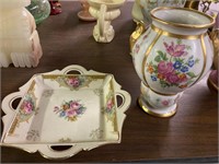 Fine Concord China vase, RS Germany porcelain tray