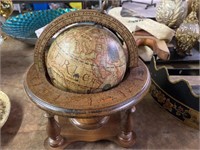 Italian made globe with stand, 9” tall