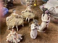 Willow tree angels, porcelain lady figures