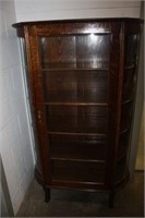 Beautiful Vintage Display Cabinet with Side  Bowed