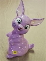 Purple Ceramic Easter Bunny Bank