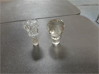 (2) Glass Bottle Toppers