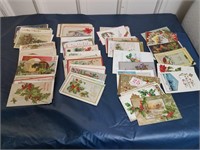 Lg group of EARLY c 1910 & up Christmas postcards