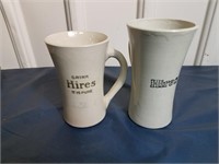 Pair of ORIGINAL Hires Root Beer Mugs