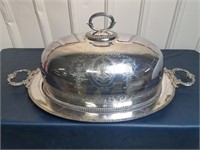 c. 1842-1864 Elkington Plated Meat Dome & Tray 32"