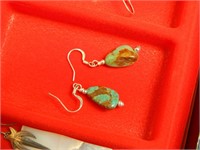 Native American Style Turquoise Cabochon earrings