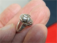 Sterling Silver Scarab Ring