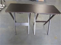 (2) Folding Wooden Tables