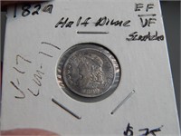 1829 Capped Bust Half Dime in EF/VF scratched