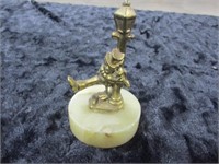 Small Bronze Desk Ornament With Marble Base