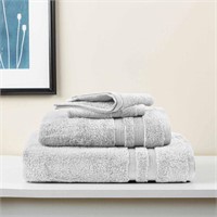 Performance Textured 6-Piece Bath Towel Set Gray