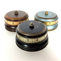 (3) Vintage Round Desktop Alarm Clocks