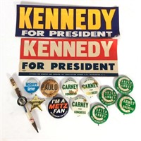Political Pins/ Bumper Stickers