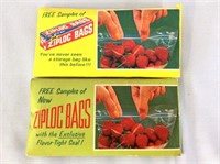 (2) Promotional Free Samples of Ziploc Bags