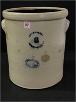 6 Gal J. Pech & Sons Macomb, IL Salt Glaze Crock