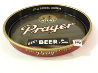 Prager Beer Adv. Beer Tray-Atlas Brewing Co.