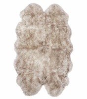 Windward 100% Sheepskin Double Rug, Brown