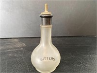 Vintage Glass Bitters Bottle
