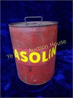 Red Metal 5 Gallon Gasoline Can
