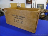 Dupont High Explosives Wooden Box, Dovetailed