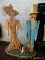 Wooden Man & Woman, plus small mask