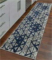 2' 2" x 8' Torino Aris Gray Blue Geometric Runner