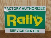 METAL RALLY DOUBLE SIDED SIGN