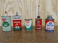 LOT OF 5 VARIETY OIL/ LUBE CANS