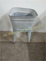 SINGLE WASH TUB WITH ROLLING STAND