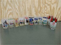 LOT OF 13 ASSORTED KENTUCKY DERBY GLASSES