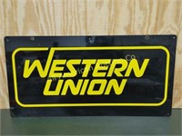 DOUBLE SIDED WESTERN UNION SIGN