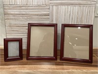 Lot of 3 Fetco Cherry Wood Picture Frame